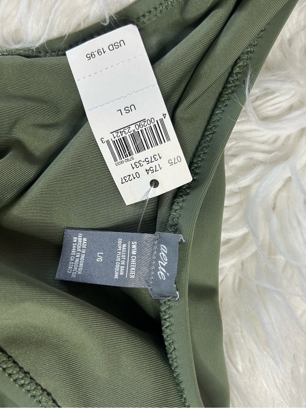 Aerie Olive Green Women's Bikini Bottom - Picture 4 of 4